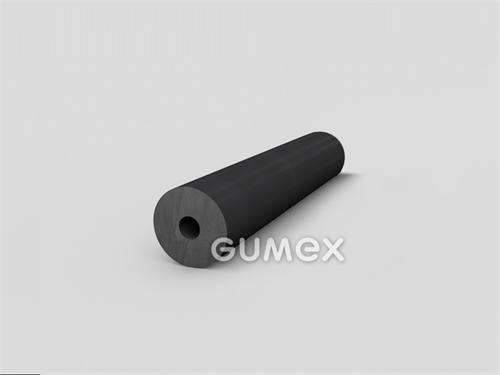 Gumový profil kruhový, priemer 33mm, dutinka 23mm, dĺžka 70mm, 60°ShA, EPDM, -40°C/+100°C, černý